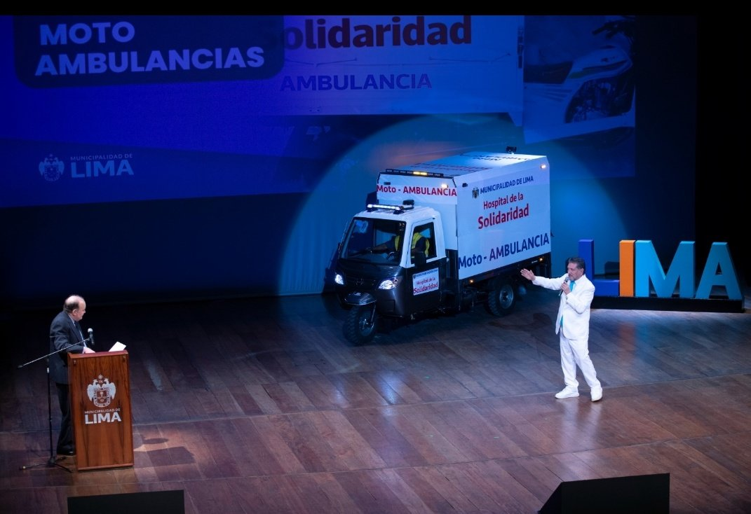 Rafael López Aliaga presentó primera moto ambulancia para los cerros de Lima | Foros Perú Club - Un foro peruano, libre y gratuito, del Perú para el mundo