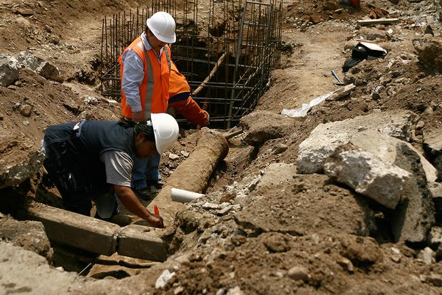 El hallazgo se realizó durante los trabajos de construcción del corredor vial del Metropolitano. (Foto: Musuk Nolte / GEC)