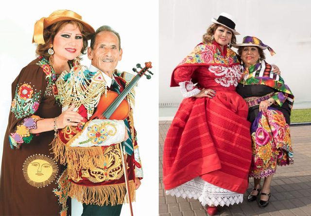 Junto a sus queridos padres que moldearon su pasión por el folclor andino: el músico Lucio Portales y la cantautora Irma del Centro.