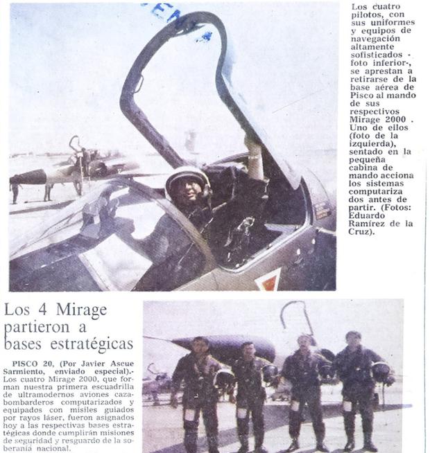 Mientras los F-14 Tomcat hacían piruetas en las emocionantes escenas de Top Gun, al Perú llegaban 4 Mirage 2000 de reciente adquisición. Su presentación oficial en nuestros cielos fue el 14 de diciembre de 1986, durante la clausura del año académico de la Escuela de la FAP. Luego los modernos aviones fueron enviados a nuestras bases estratégicas. (Foto: GEC Archivo Histórico)